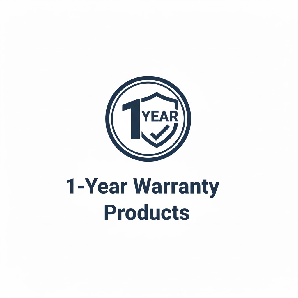 1-Year Warranty Products badge